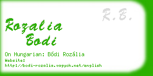 rozalia bodi business card