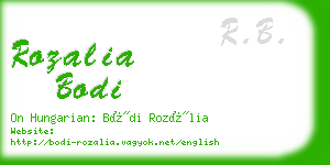 rozalia bodi business card